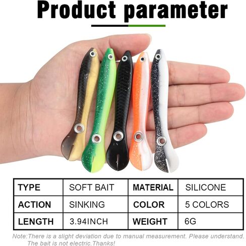 Soft Bionic Fishing Lure,Bionic Fishing Lure for Saltwater & Freshwater, Creative Realistic Finshing Lure Fishing Accessory,Mock Lure Can Bounce,Suitable for Fishing Lovers Outdoor… in Kuwait