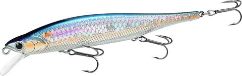 LUCKY CRAFT Lightning Pointer 110SP, Jerkbait side by side Action Tournament Winning Perfect Wobbling Freshwater Lake Bass Fishing Champion Bait (270 MS American Shad) in Saudi Arabia