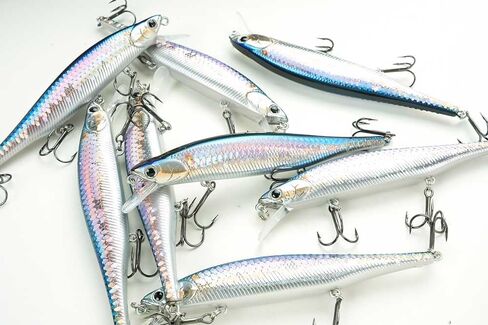 LUCKY CRAFT Lightning Pointer 110SP, Jerkbait side by side Action Tournament Winning Perfect Wobbling Freshwater Lake Bass Fishing Champion Bait (270 MS American Shad) in Saudi Arabia