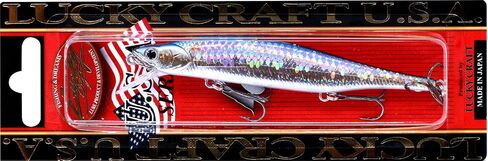 LUCKY CRAFT Lightning Pointer 110SP, Jerkbait side by side Action Tournament Winning Perfect Wobbling Freshwater Lake Bass Fishing Champion Bait (270 MS American Shad) in Saudi Arabia