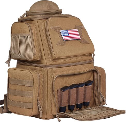 Tactical Pistol Backpack Gun Case 6 Pistol Cases with 11x Magazine Slots in Saudi Arabia