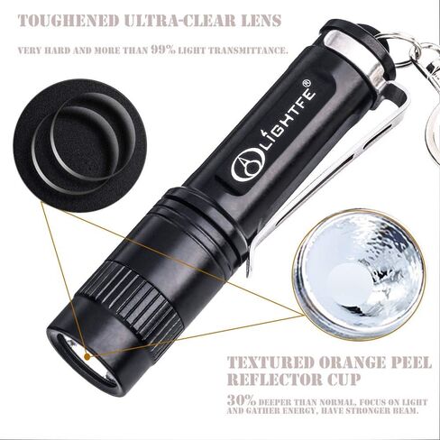 LIGHTFE Black light 365nm UV Flashlight UV101D with LG LED Source Keychain light Powered by 1 AAA Battery for UV Glue Curing Light, Pet Urine Detector Light, AC Leak Detector… in Saudi Arabia