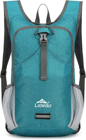 Loowoko Hiking Backpack, 20L Packable Backpacks for Travel Hiking Camping Daypack, Foldable Lightweight Shoulder Bag (Black) in Saudi Arabia