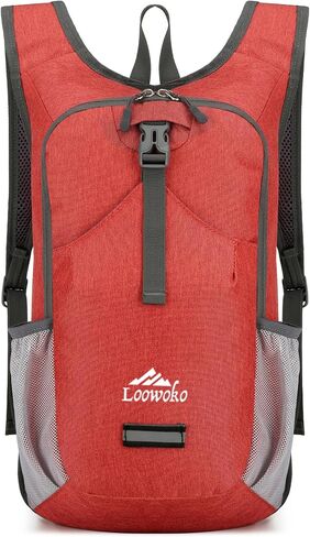 Loowoko Hiking Backpack, 20L Packable Backpacks for Travel Hiking Camping Daypack, Foldable Lightweight Shoulder Bag (Black) in Saudi Arabia