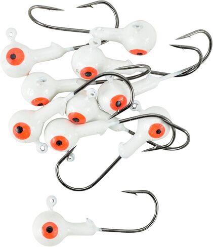 1/4-1oz White Ball Jig Heads - 10 Pack - 5 Sizes to Choose from in Saudi Arabia