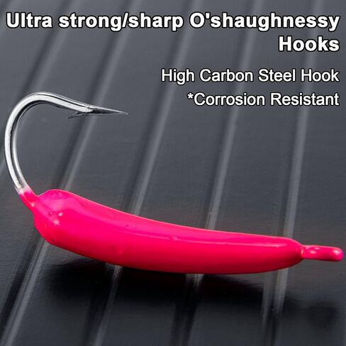 Dr.Fish 10 Pack Pompano Jigs Surf Fishing Jigs for Saltwater Banana Jig Heads Stand Up Jig High Carbon Steel O'Shaughnessy Hooks Beach Casting Redfish Halibut Striper in Saudi Arabia