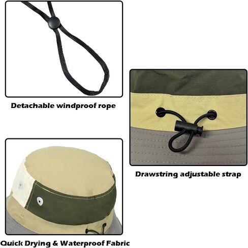 Sun Hat for Men Women Bucket Packable UV Protection Fishing Hat Hiking Beach Quick Dry Boonie in Saudi Arabia