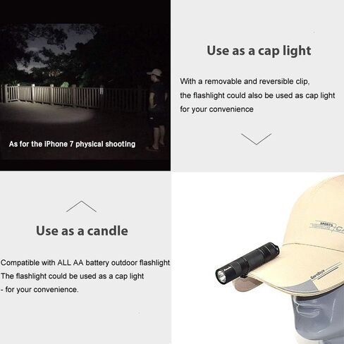 شعلة جيب صغيرة بقلم AA، شعلة LED بسلسلة مفاتيح مقاومة للماء فائقة السطوع، شعلة محمولة مع مشبك، تعمل ببطاريات AA أو 14500، شعلة LED للقراءة الليلية أو الإضاءة اليومية in Saudi Arabia