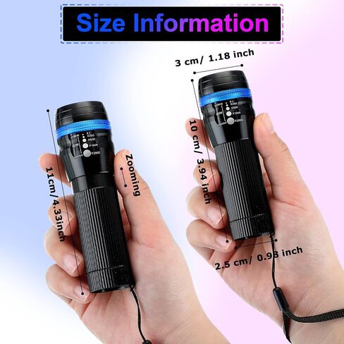 10 قطع مصباح يدوي LED زوومابلي ضوء فلاش مشرق مشاعل صغيرة مصباح جيب صغير مصباح يدوي مقاوم للماء مشاعل محمولة 3 أوضاع للتخييم والجري والطوارئ والاستخدام الخارجي in Kuwait