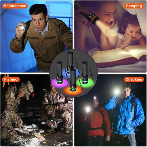 10 قطع مصباح يدوي LED زوومابلي ضوء فلاش مشرق مشاعل صغيرة مصباح جيب صغير مصباح يدوي مقاوم للماء مشاعل محمولة 3 أوضاع للتخييم والجري والطوارئ والاستخدام الخارجي in Kuwait