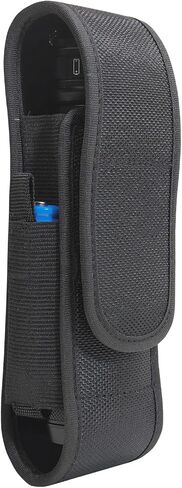 DIHOOTL Flashlight Holster, Tactical Molle Flashlight Holder Pouch with Stretchy Safety Tether Suitable for 5.5"-7" Flashlights Black in Saudi Arabia