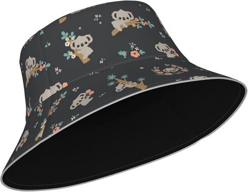 Cute Panda Bucket Hat for Women Men Teens Double-Side-Wear Reversible Summer Beach Sun Hat Packable Fisherman Cap in Saudi Arabia