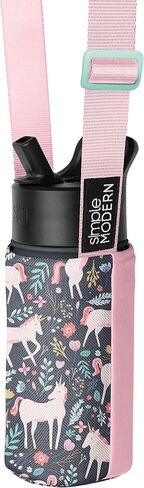 Simple Modern Kid's Water Bottle Carrier Sling with Adjustable Strap | Bottle Holder Crossbody Bag for Walking, Hiking and School | Summit Collection | Blush in Saudi Arabia