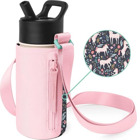 Simple Modern Kid's Water Bottle Carrier Sling with Adjustable Strap | Bottle Holder Crossbody Bag for Walking, Hiking and School | Summit Collection | Blush in Saudi Arabia