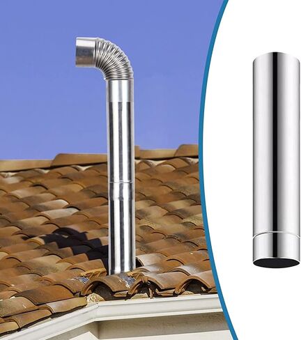 Wood Stove Pipe 3pcs Thickened 2.36inch Camping Stovepipe Chimney Flue 15.74in/40cm in Saudi Arabia