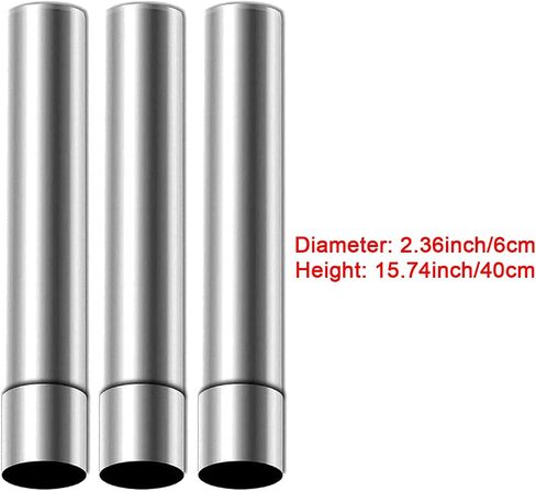 Wood Stove Pipe 3pcs Thickened 2.36inch Camping Stovepipe Chimney Flue 15.74in/40cm in Saudi Arabia
