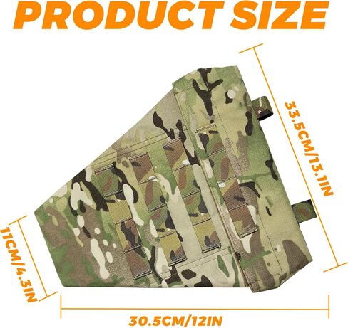 Tactical Crotch Protective Panel - Lower Abdomen Platform Groin Protector 500D Nylon Molle Strap with Foam Inset Padding in Saudi Arabia