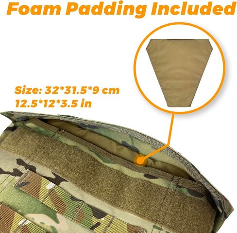 Tactical Crotch Protective Panel - Lower Abdomen Platform Groin Protector 500D Nylon Molle Strap with Foam Inset Padding in Saudi Arabia