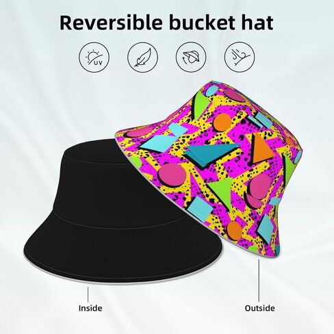 Fox Pattern Bucket Hat for Women Men Teens Double-Side-Wear Reversible Summer Beach Sun Hat Packable Fisherman Cap in Saudi Arabia