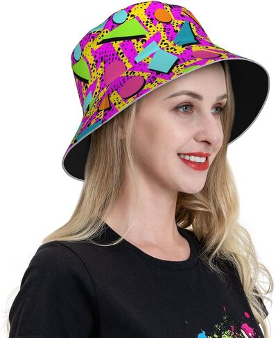 Fox Pattern Bucket Hat for Women Men Teens Double-Side-Wear Reversible Summer Beach Sun Hat Packable Fisherman Cap in Saudi Arabia