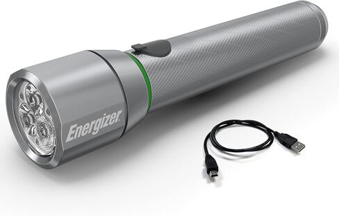 مصابيح LED قابلة لإعادة الشحن من إنرجايزر، مصابيح فلاش عالية الطاقة، 1000+ لومن، مقاومة للماء، هيكل معدني عالي التحمل، كابل USB متضمن in Saudi Arabia