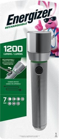مصابيح LED قابلة لإعادة الشحن من إنرجايزر، مصابيح فلاش عالية الطاقة، 1000+ لومن، مقاومة للماء، هيكل معدني عالي التحمل، كابل USB متضمن in Saudi Arabia