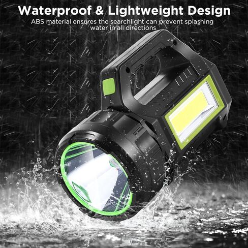 أضواء كاشفة قابلة لإعادة الشحن، مصباح يدوي LED فائق السطوع، مصباح يدوي قابل لإعادة الشحن، 1000 لومن وضعين، كشاف LED 2400 مللي أمبير في الساعة، مصباح يدوي USB محمول، فانوس LED للتخييم في الهواء الطلق، مصباح يدوي للطوارئ in Kuwait