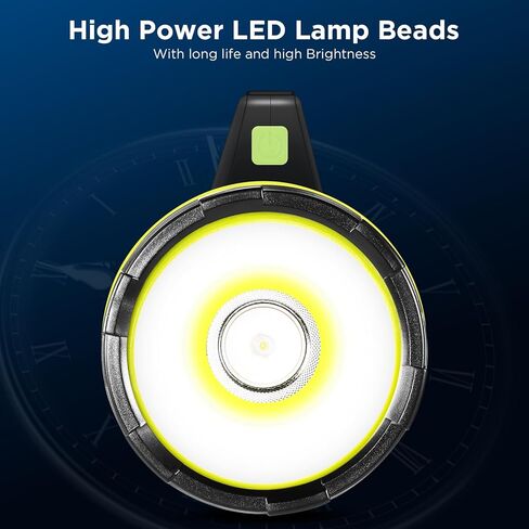 أضواء كاشفة قابلة لإعادة الشحن، مصباح يدوي LED فائق السطوع، مصباح يدوي قابل لإعادة الشحن، 1000 لومن وضعين، كشاف LED 2400 مللي أمبير في الساعة، مصباح يدوي USB محمول، فانوس LED للتخييم في الهواء الطلق، مصباح يدوي للطوارئ in Kuwait