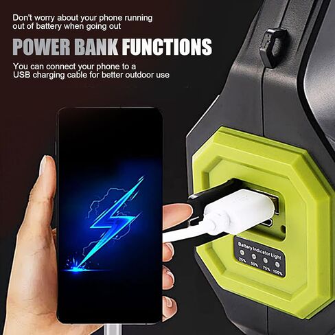 أضواء كاشفة قابلة لإعادة الشحن، مصباح يدوي LED فائق السطوع، مصباح يدوي قابل لإعادة الشحن، 1000 لومن وضعين، كشاف LED 2400 مللي أمبير في الساعة، مصباح يدوي USB محمول، فانوس LED للتخييم في الهواء الطلق، مصباح يدوي للطوارئ in Kuwait