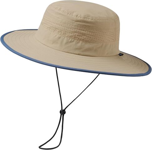UPF 50+ Foldable Birm Water-Resistant Sun Bucket Hat with Laser Perforated Mesh Adjustable for Men Women Outdoor in Saudi Arabia