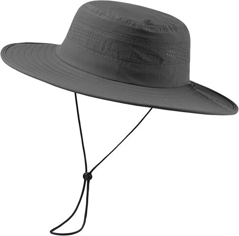 UPF 50+ Foldable Birm Water-Resistant Sun Bucket Hat with Laser Perforated Mesh Adjustable for Men Women Outdoor in Saudi Arabia