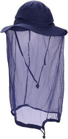 ITODA 360° Fishing Summer Hat with Visor Flap Women Detachable Sunhat Netting Face Cap in Saudi Arabia