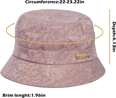 Women's Foldable 1920s Vintage Cloche Bucket Hat Lady Bowler Caps Church Tea Party Sun Hats in Kuwait