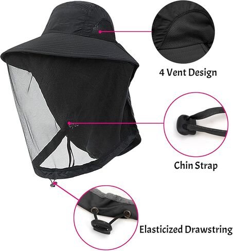 البعوض رئيس صافي قبعة علة القبعات مع المعاوضة قبعة الشمس دلو قبعة البستنة قبعة النحل حارس القبعات سفاري قبعة صيد قبعة البعوض in Kuwait