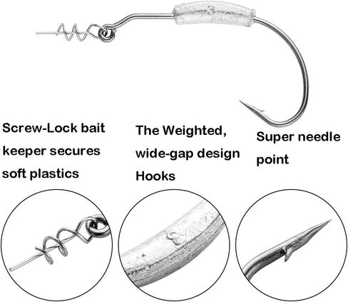 JOHNCOO 6pcs/pack Swimbait Weighted Hook with Twistlock Silver or Gold Underspin Superline Spring Hook for Soft Lures 0.11oz 0.18oz 0.25oz 0.32oz in Saudi Arabia