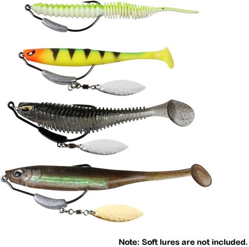 JOHNCOO 6pcs/pack Swimbait Weighted Hook with Twistlock Silver or Gold Underspin Superline Spring Hook for Soft Lures 0.11oz 0.18oz 0.25oz 0.32oz in Saudi Arabia