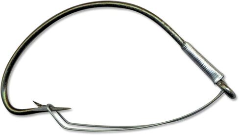 Mustad Classic Wide Gap Hollow Point Fishing Hook with Wire Weed Guard in Bronze – Sizes 3/0 , 4/0 , 5/0 – (Pack of 2) in Saudi Arabia