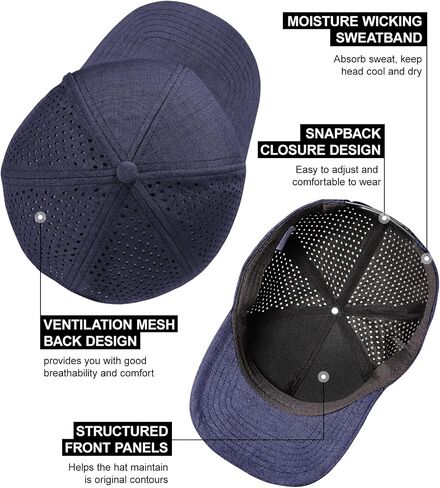 قبعة Snapback للرجال، قبعة بيسبول قابلة للتعديل، سريعة الجفاف، قبعات كرة خلفية شبكية للرجال والنساء in Kuwait