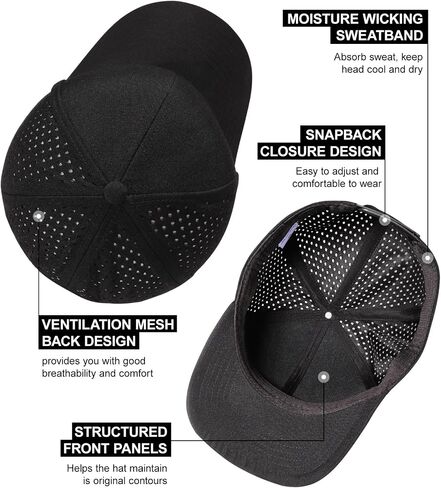 قبعة Snapback للرجال، قبعة بيسبول قابلة للتعديل، سريعة الجفاف، قبعات كرة خلفية شبكية للرجال والنساء in Kuwait