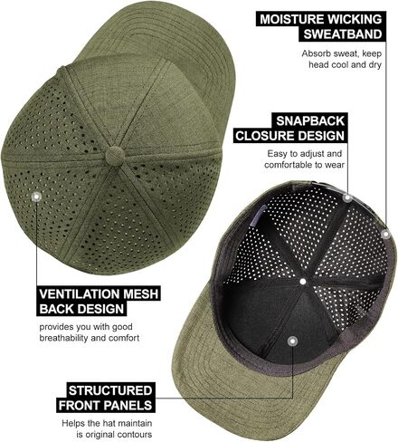 قبعة Snapback للرجال، قبعة بيسبول قابلة للتعديل، سريعة الجفاف، قبعات كرة خلفية شبكية للرجال والنساء in Kuwait