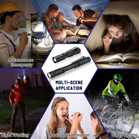 Zhehao 30 Pcs Mini Led Flashlight Bright Aluminum Penlight Flashlights with Clip Small Water Resistant Pocket Flash Light for Night Reading Emergency Hurricane(White Light, 3.5 Inch) in Saudi Arabia