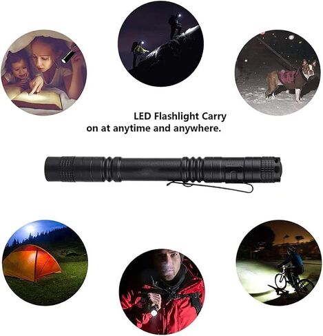 MODOAO LED Penlight مصباح يدوي تكتيكي، 4 قطع 200LM Penlight مصباح يدوي تكتيكي مع مشبك جيب Penlight ضوء الطوارئ المحمول (4 قطع) in Kuwait