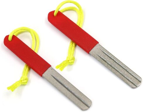 قطعتان من مبراة خطاف الصيد، مبراة خطاف صيد ماسي، مبرد خطاف سمك ناعم مزدوج الجانب 180/400 حبيبة، أداة طحن محمولة لرياضات صيد الأسماك في المياه المالحة والمياه العذبة (أسود) in Kuwait