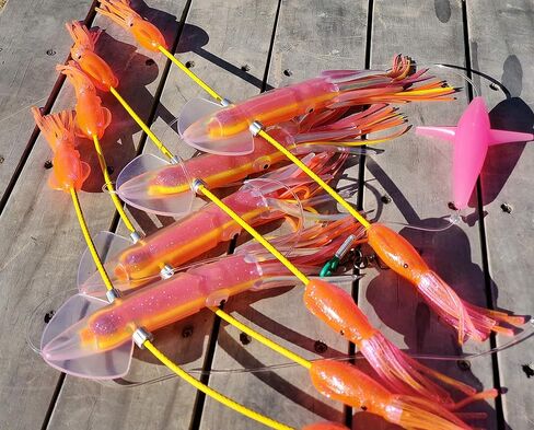 Long Tail Flippy Floppy Thing Fishing Daisy Chain Tuna & Marlin Magnet in Kuwait