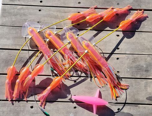 Long Tail Flippy Floppy Thing Fishing Daisy Chain Tuna & Marlin Magnet in Kuwait