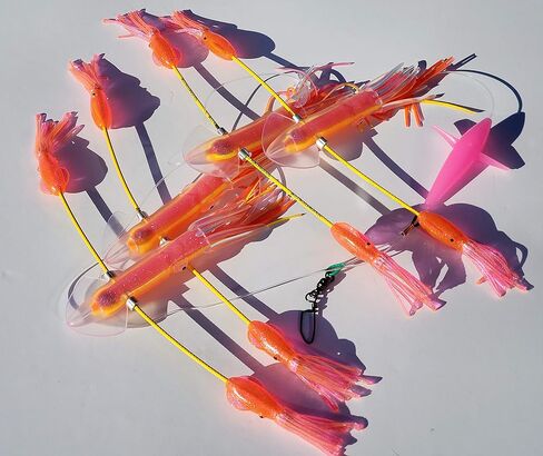 Long Tail Flippy Floppy Thing Fishing Daisy Chain Tuna & Marlin Magnet in Kuwait