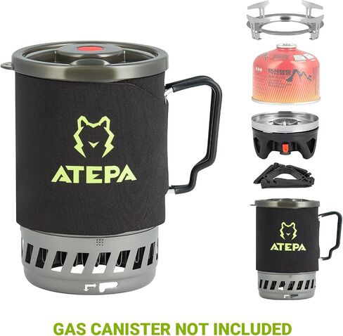 ATEPA Backpacking Stove System Camping Cooking Gear Portable Pot for Outdoor Hiking Hunting Trekking in Saudi Arabia