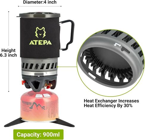 ATEPA Backpacking Stove System Camping Cooking Gear Portable Pot for Outdoor Hiking Hunting Trekking in Saudi Arabia