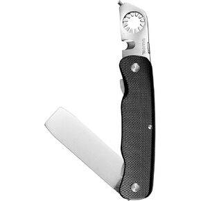 SHARPAL 179N 5-In-1 Broadhead Sharpener with Wrench Fletching Stripper Dual Grit Diamond Sharpening Stone, Anodized Aluminum Handle with Pocketclip, Ideal for Archer Hunter, Outdoorsman