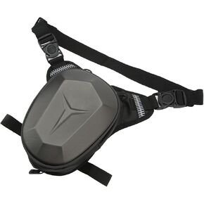 Adjustable Motorcycle Drop Leg Bag, Multifunctional Outdoor Thigh Bag Motorcycle with Reflective Strip Water Proof Waist Pack for Outdoor Hiking Traveling Fishing (Carbon Fiber)